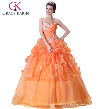 Grace Karin nuevo estilo de la princesa especial sin tirantes vestido Quinceanera cariño CL2518